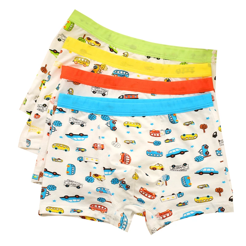 

10Pcs/Lot Kids Cute Cartoon Soft Modal Boxer Underpants Baby Boys Underwear