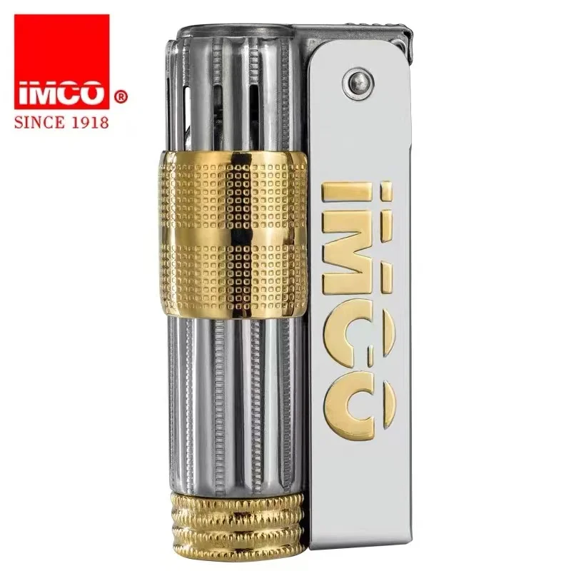 

IMCO 6700 Vintage Stainless Steel Metal Lighter Austrian Gasoline Grinding Wheel Lighter Kerosene Series Genuine With Box