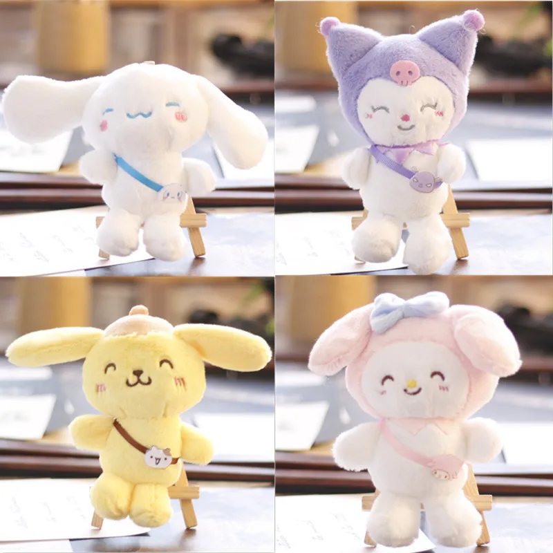 

sanrio Plush toys for children free shipping key chain pendant Doll puppets cinnamoroll toys for girls from 3 to 7 years