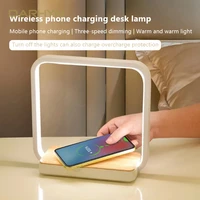 modern table lamps for bedroom study reading lights bedside eye protect touch dimming lighting luminaria phone wireless charging