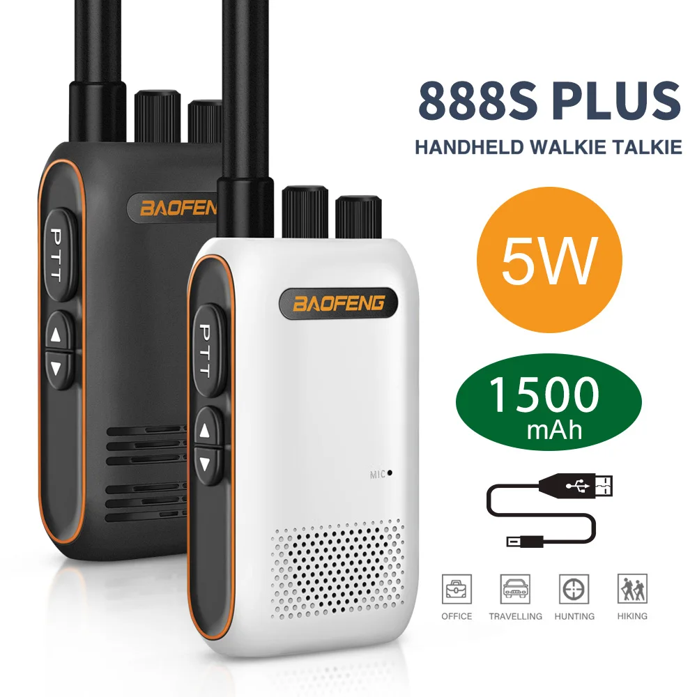 

Baofeng BF-888S Plus Best High-end Portable Mini Radios Powerful 5W Walkie talkie UHF 400-480MHz 16CH Smart Portable Transceiver