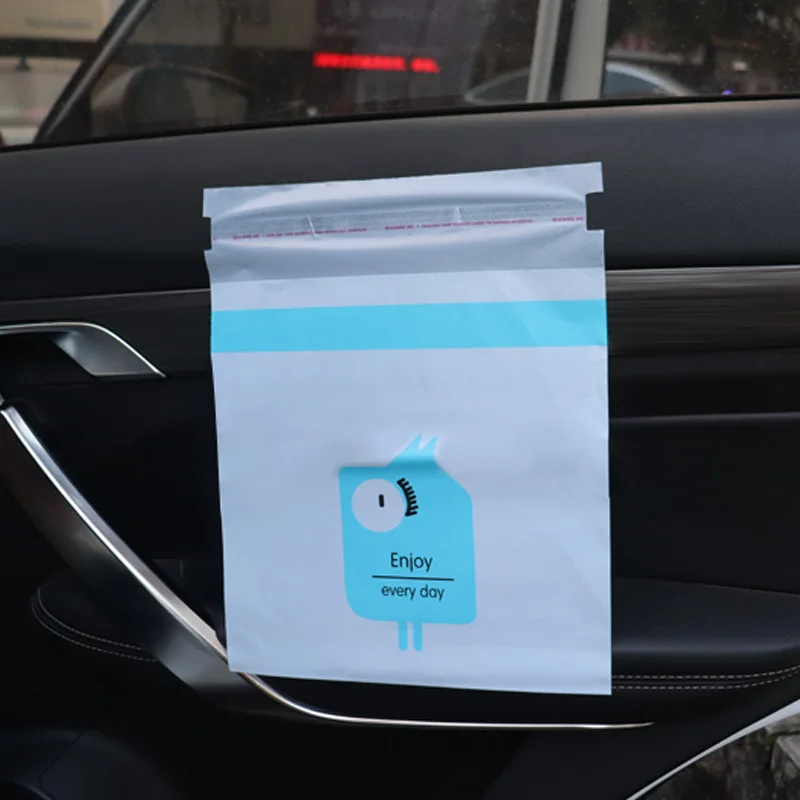 

15pcs Thickened vehicle mounted Bin bag Non marking adhesive multi-purpose vehicle hanging disposable desk cleaning bag