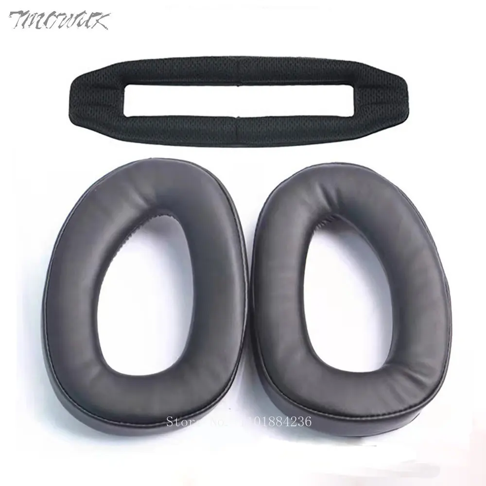 

Replacement Earpads cushion Headband for Sennheiser GSP 370 300 301 302 303 350 Gaming Headset Headphones Leather Earmuff