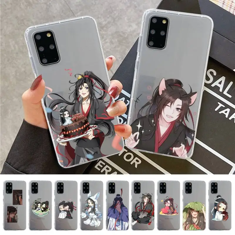 

Anime Grandmaster Mo Dao Zu Shi MDZS Phone Case for Samsung S20 S10 lite S21 plus for Redmi Note8 9pro for Huawei P20 Clear Case