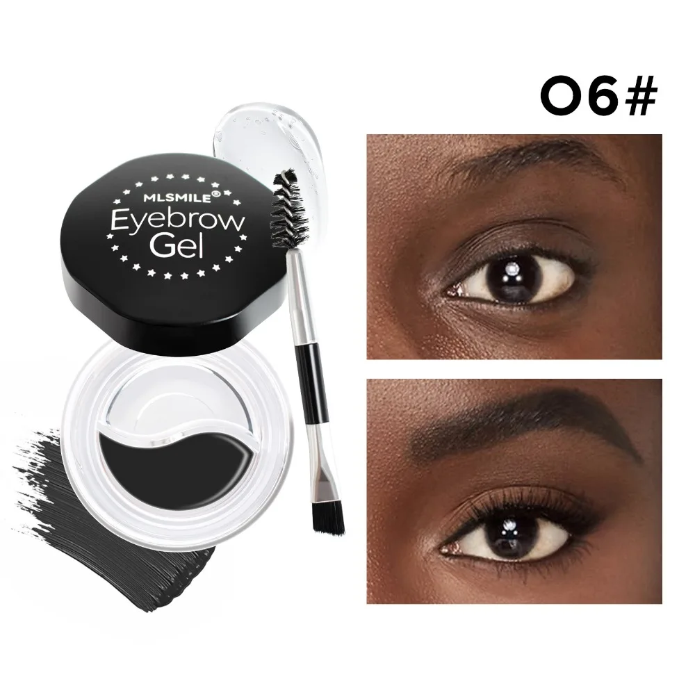 3D крем для бровей 2 в 1 с кистью коричневый черный гель формирования красочная