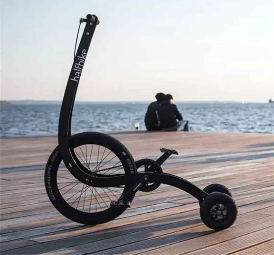 

fashion design three big wheels half bike Folding bicycles, standing bicycles