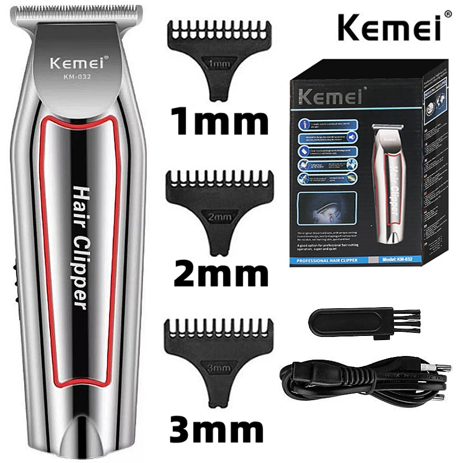 

Kemei Professional Hair Trimmer Electric Beard Trimmer For Men Hair Clipper Hair Cutter Machine Haircut Grooming Kit KM-032