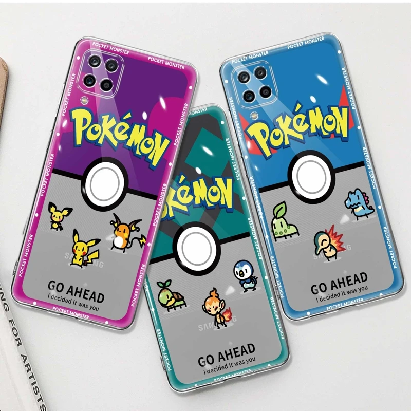 

Чехол для Samsung Galaxy A04e A02s A02 A03 Core A04 A01 04s A03s A50s A20e A20s A10 A40 A30 Pokemon Pikachu Gengar Games