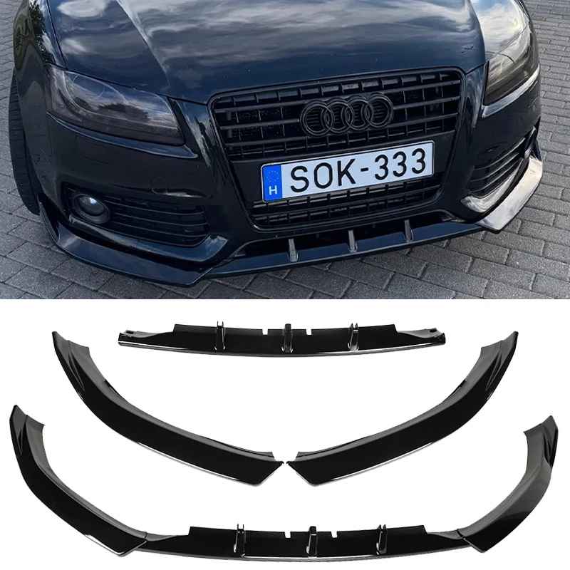 

Подходит для Audi A5 S5 B8 S-Line 2008 2009 2010 2011, передний бампер, разделитель губ, диффузор, комплект кузова, защита спойлера