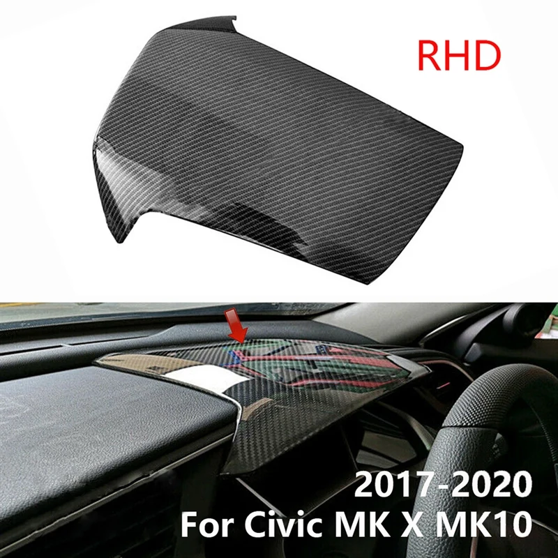

Отделка из углеродного волокна для панели приборной панели и спидометра для Honda Civic MK X MK10 2017-2020 RHD