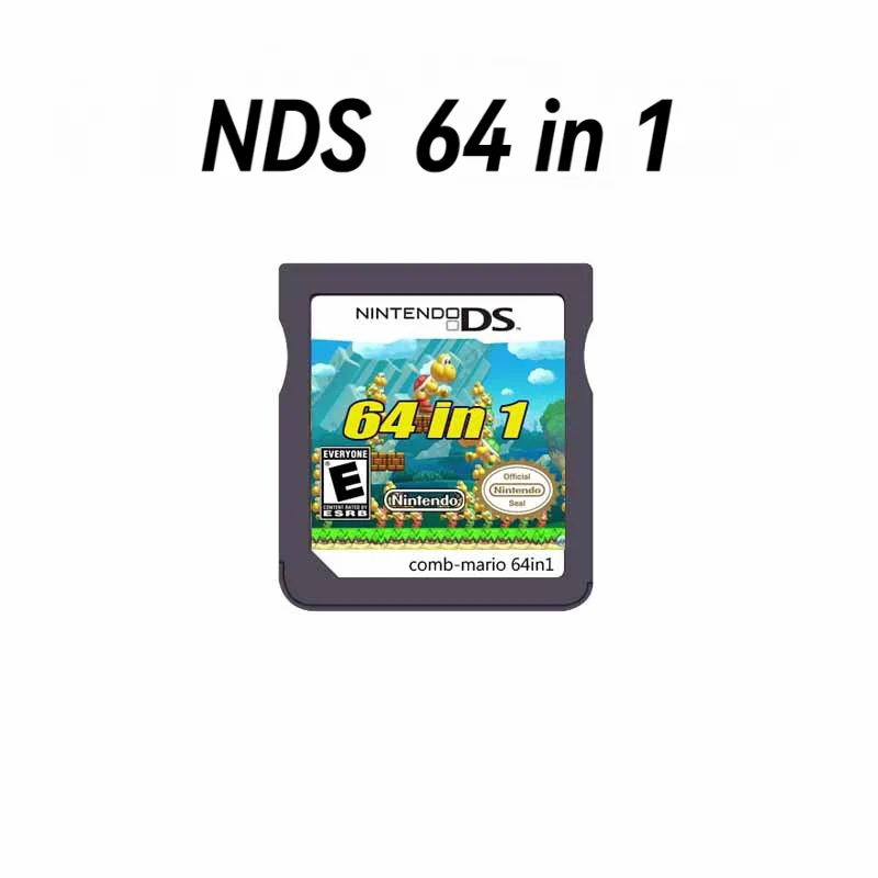 

64 in 1 Mario Series DS Games Cartridge Video Game Console Card Super Mario Bros for NDS/3DS/2DS English Version Gift Toys