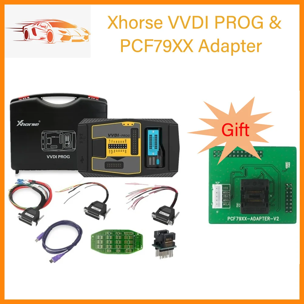 Оригинальный Автомобильный программатор Xhorse VVDI PROG, автомобильный диагностический инструмент VVDIPROG, ECU Программатор с адаптером PCF79XX, бесплатная доставка