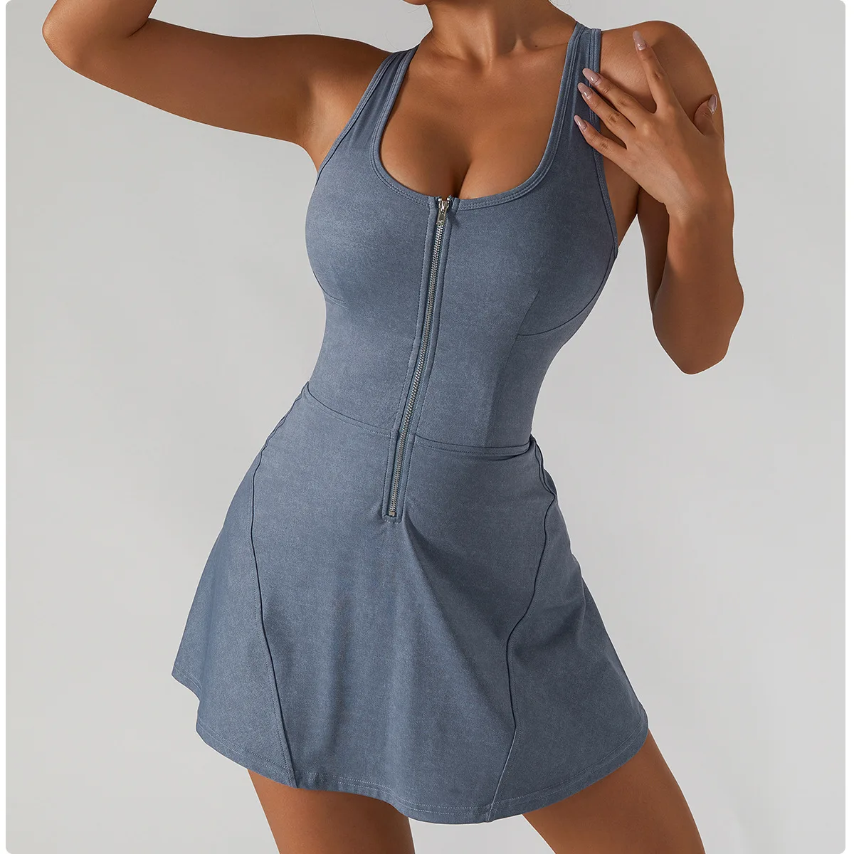 

Tennis Skirt For Female Sports Jumpsuits Tennis Suit Naked Feeling Yoga Set Gym Skirt Shorts Dress Women Fitness Golf Skirt