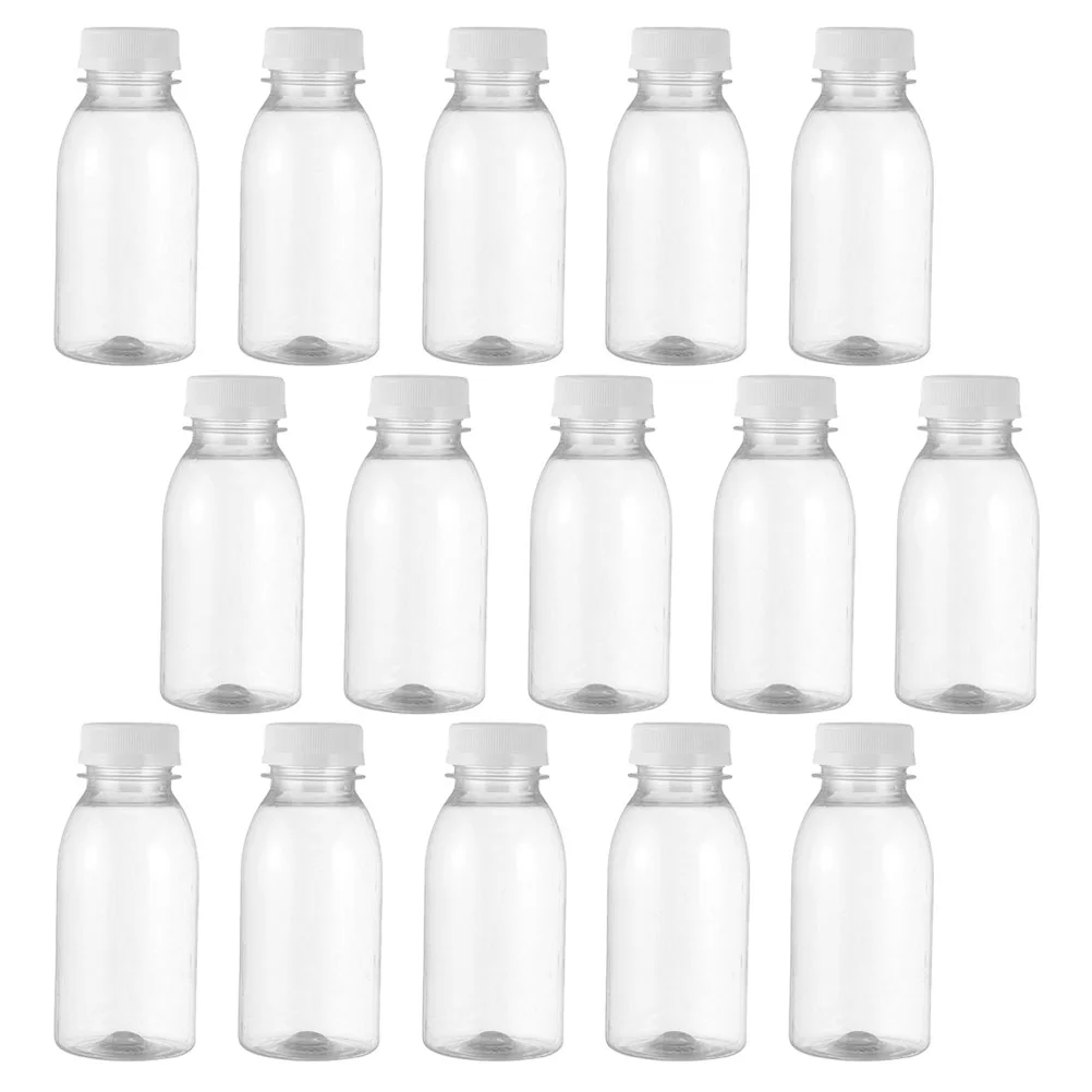 

15 шт., пластиковые бутылки для молока с крышками