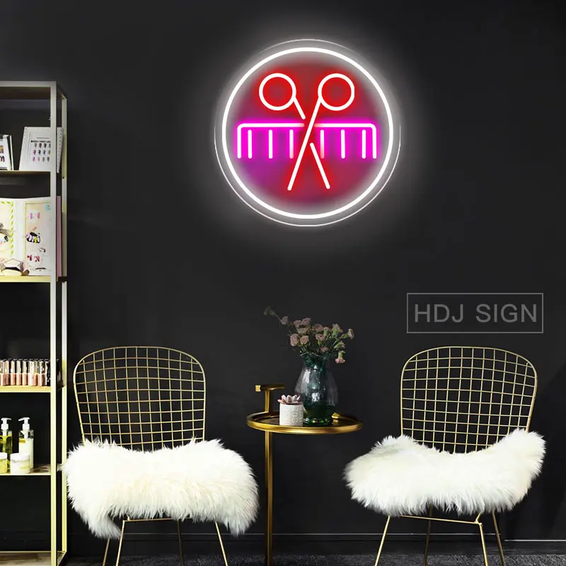 Индивидуальная неоновая вывеска для парикмахерской магазина по уходу за
