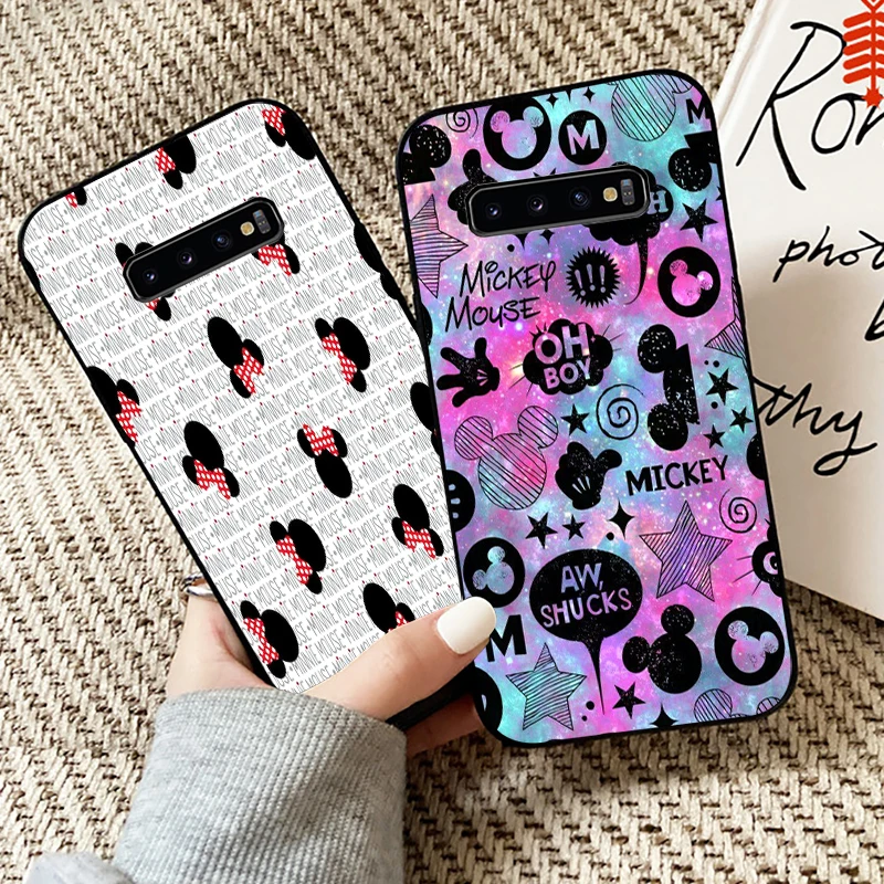 

Cartoon Mickey Minnie Mouse Phone Case For Samsung Galaxy S10 Plus S10E S10 Lite For Samsung S10 5G Back Silicone Cover