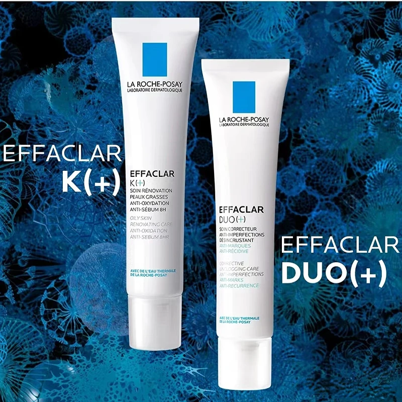 

La Roche Posay EFFACLAR K + лечение акне, гель с салициловой кислотой для удаления черных точек, блестящий восстанавливающий крем для лица