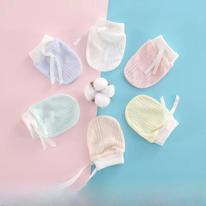 

Baby Gloves Anti Scratch Face 0-12 Months Old Newborn Products Chewable and Anti Eating Tools Breathable for Young Children