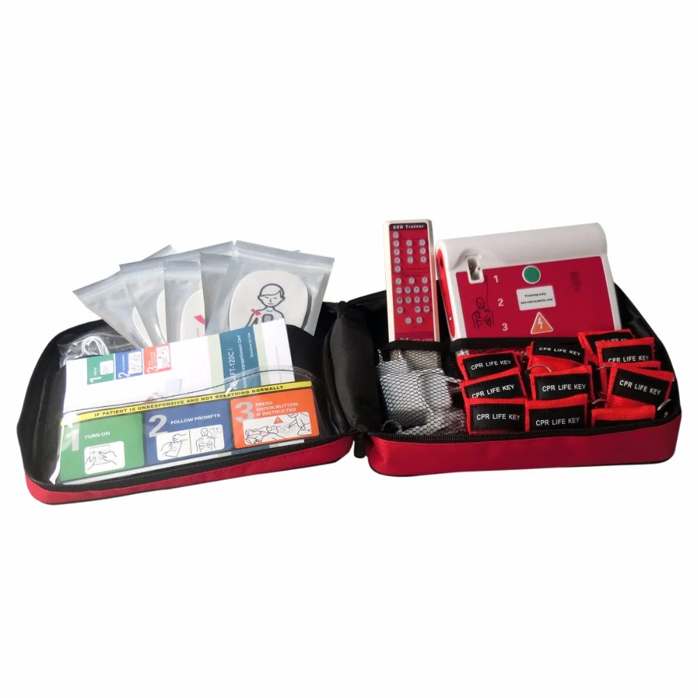 Автоматический внешний тренажер AED/симулятор экстренного обучения для больничной медсестры, обучение с 20 шт. косметической маски