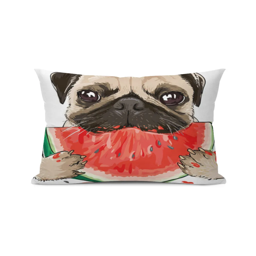 

Watermelon dog Rectangular Cushion Cover 30x50 Polyester Pillowcase Decorative Sofa Cushions Pillowcover Home Decor Pillow Cases