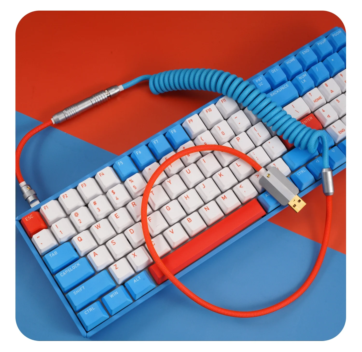 Spot GeekCable pure manual custom mechanical keyboard theme line IQUNIX color matching F96 Sky City