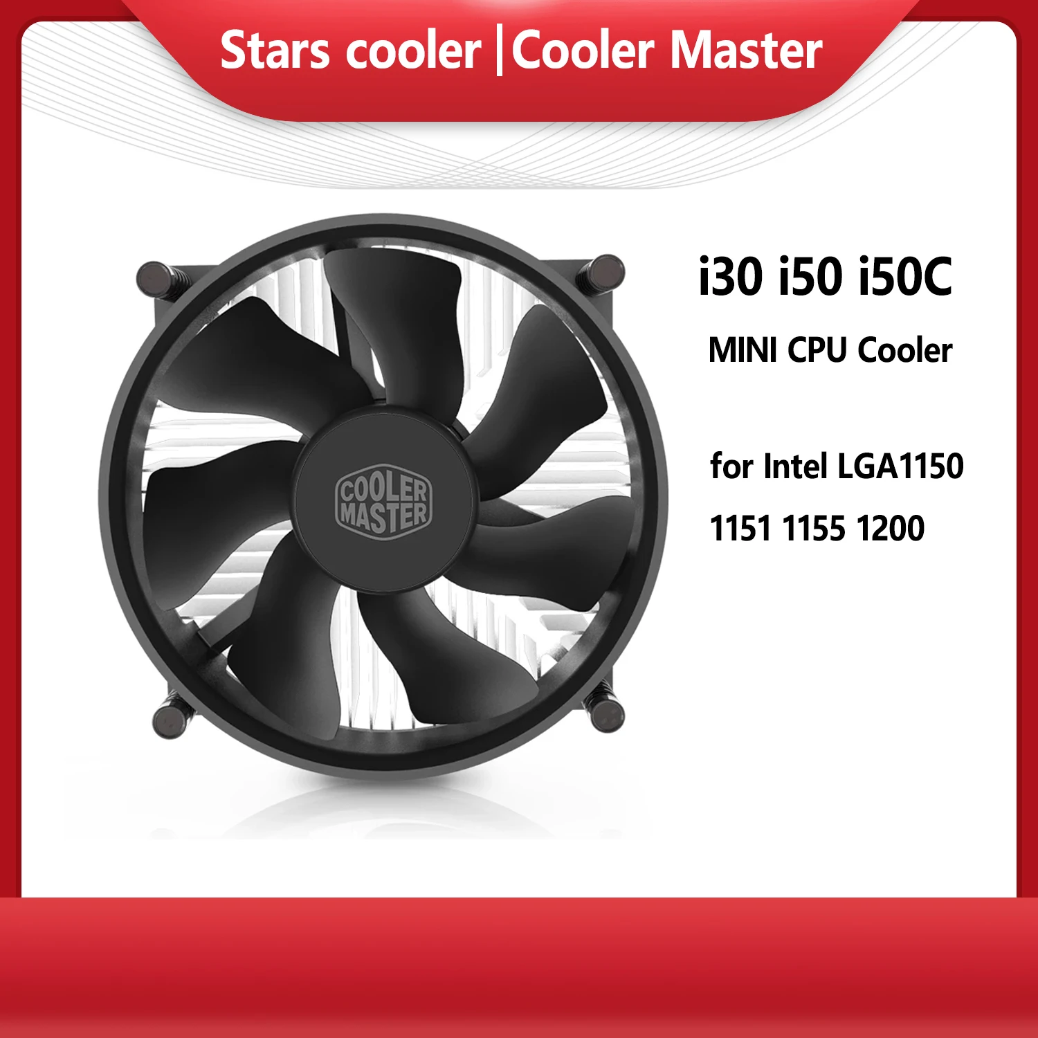 Master I30 I50 I50c Mini Cpu Cooler For Intel Lga1150 1151 1155 1200 For Aio And M-atx 95mm Quiet Fan Cooler