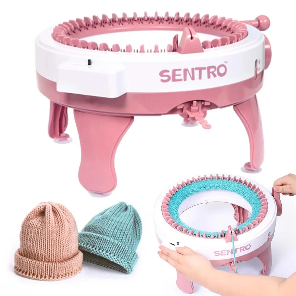 

48 Needles Knitting Loom Smart Round Weaving Machine with Row Counter DIY Knitting Rotating Double Loom for Scarfs Hats Socks