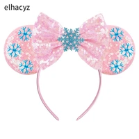 chic sparkling mouse ears headband girl hair bow women festival hairband gift kid party hair accessories mujer headwear 2022 new