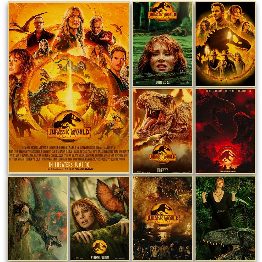 

Постеры для декорирования стен, 2022, "Мир Юрского времени 3", винтажные наклейки для кафе и баров