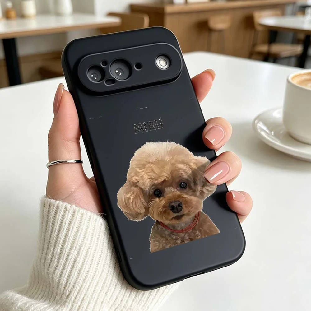 Черный мягкий силиконовый чехол Miru Brown Poodle для Google Pixel 6 6A 7 7A 8 8A 9 10 10A Pro XL 2024 5G (art.: 3920db95c5fbd) - 3920db95c5fbd