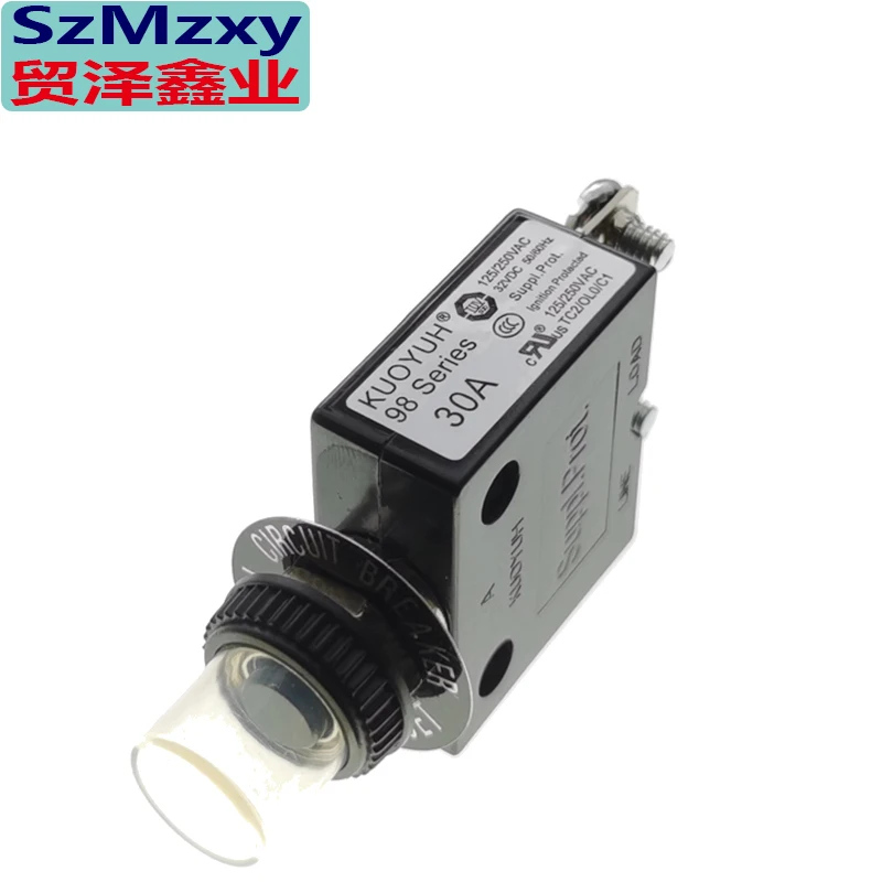 

2Sets New 98 98H series 30A 35A 40A 50A 60A 70A ircuit Breakers Manual push reset 125/250VAC KUOYUH
