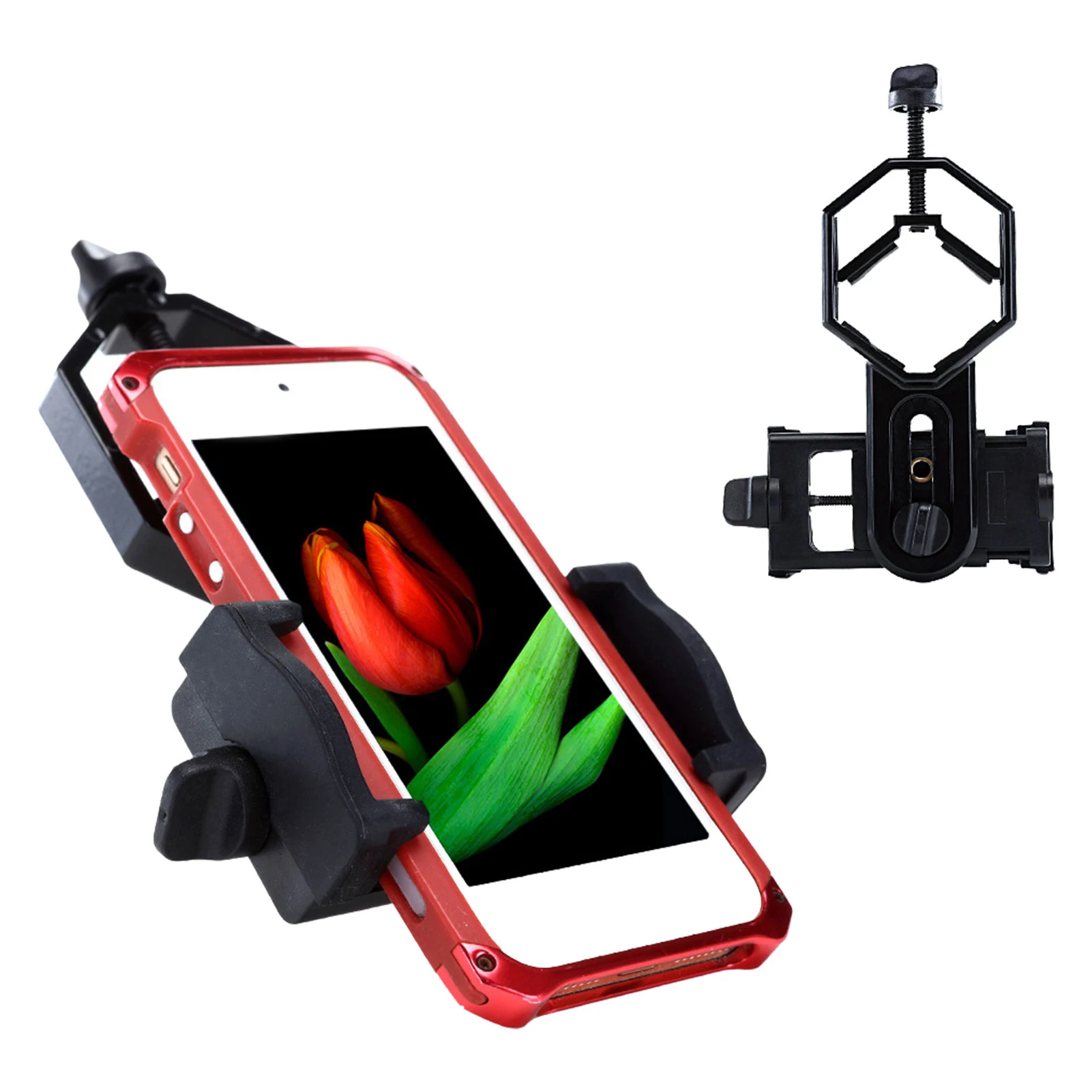 

Adjustable Metal/ABS Cellphone Adapter Mount Microscope Spotting Scope Telescope Clip Bracket Phone Stand Holder