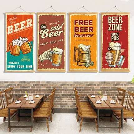 

Bar Restaurant Beer House Decorative Personality Creative Hanging Painting