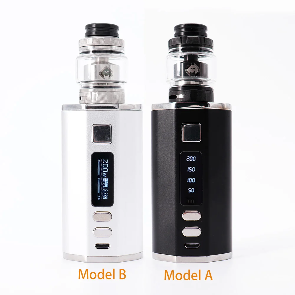 

E cigarette 200W Box Mod Vape kit 4000mah Build-in Battery OLED screen 2ml/4ml Destiny RTA Electronic Cigarette Kits Vape Vapor
