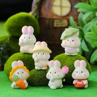 blind box guess bag mini cute rabbit resin material animals figures dolls girls children creative birthday gifts desktop models