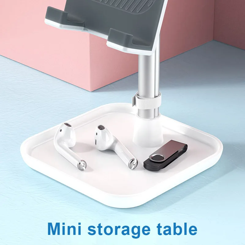 Cell Phone Stand Height Angle Adjustable Telescopic Desktop Aluminum Metal Phone Holder