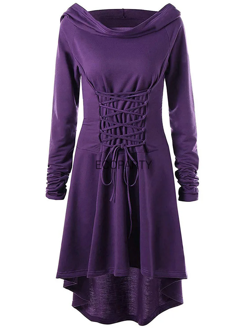 Карнавальное женское готическое платье мини с ведьмой эльфием Ниной корсет