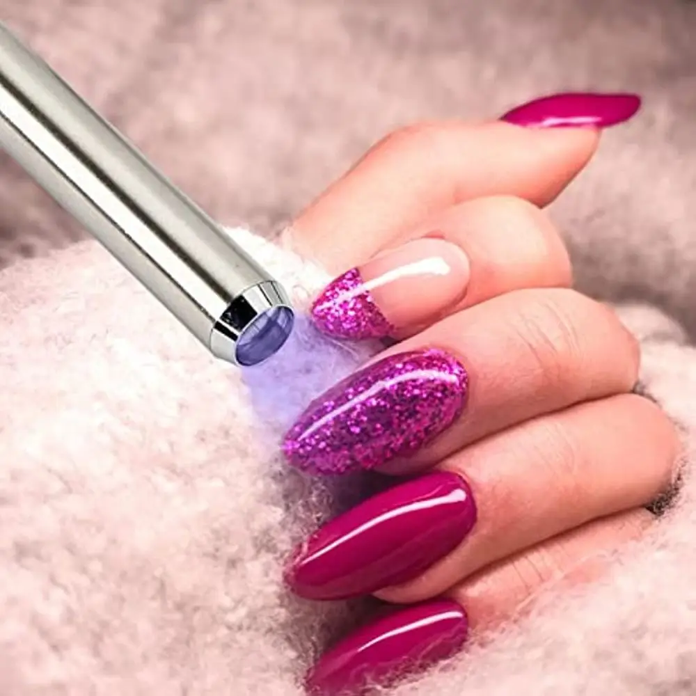 

Portable Super Bright Mini Stainless Steel UV Nail Dryer Flashlight Torch UV LED Torches Nail Lamp