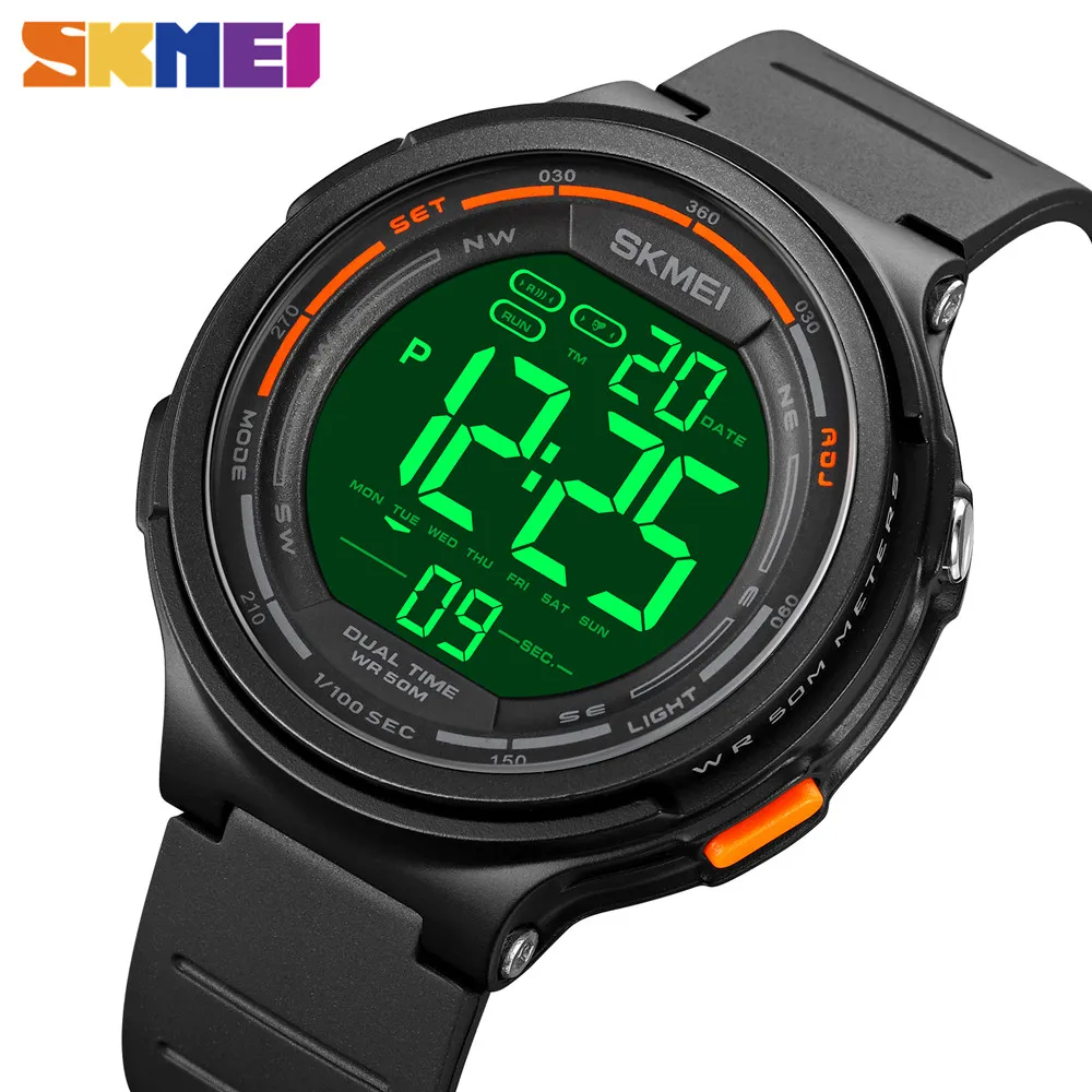 

SKMEI New LED Light Digital Mens Sport Watches Count Down 5Bar Waterproof Wristwatch For Men Male Clock Watch reloj hombre 1841