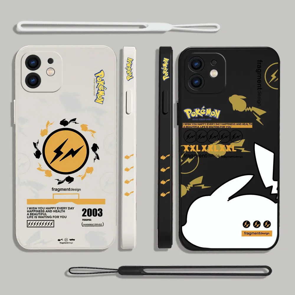 

Anime POKÉMON Cute Pikachu Phone Case For Samsung A53 A50 A52S A51 A72 A71 A73 A81 A32 A22 A20 A30 A21S 4G 5G with Hand Strap