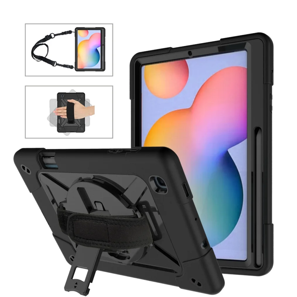 

Тяжелый Прочный чехол для Samsung Galaxy Tab S6 Lite 10,4 дюймов 2020 чехол для планшета с ручкой подставка ремень Funda для SM-P610 SM-P615