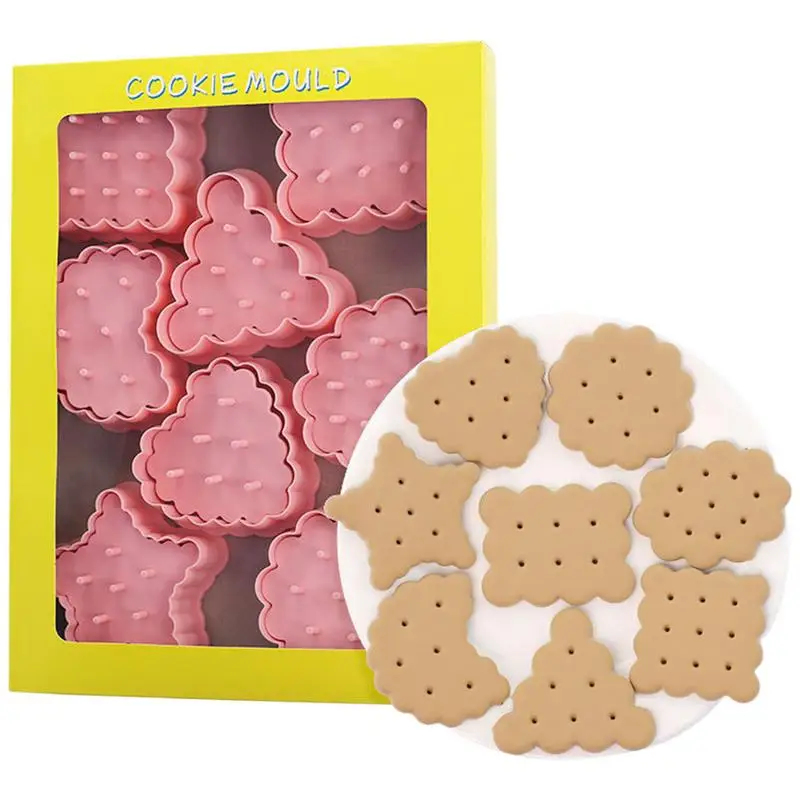 

Cookie Cutters For Baking 8Pcs Shapes Baking Mold For Cookie Cutter Food Grade Clear Texture Kitchen Tools With For Fondant Clay