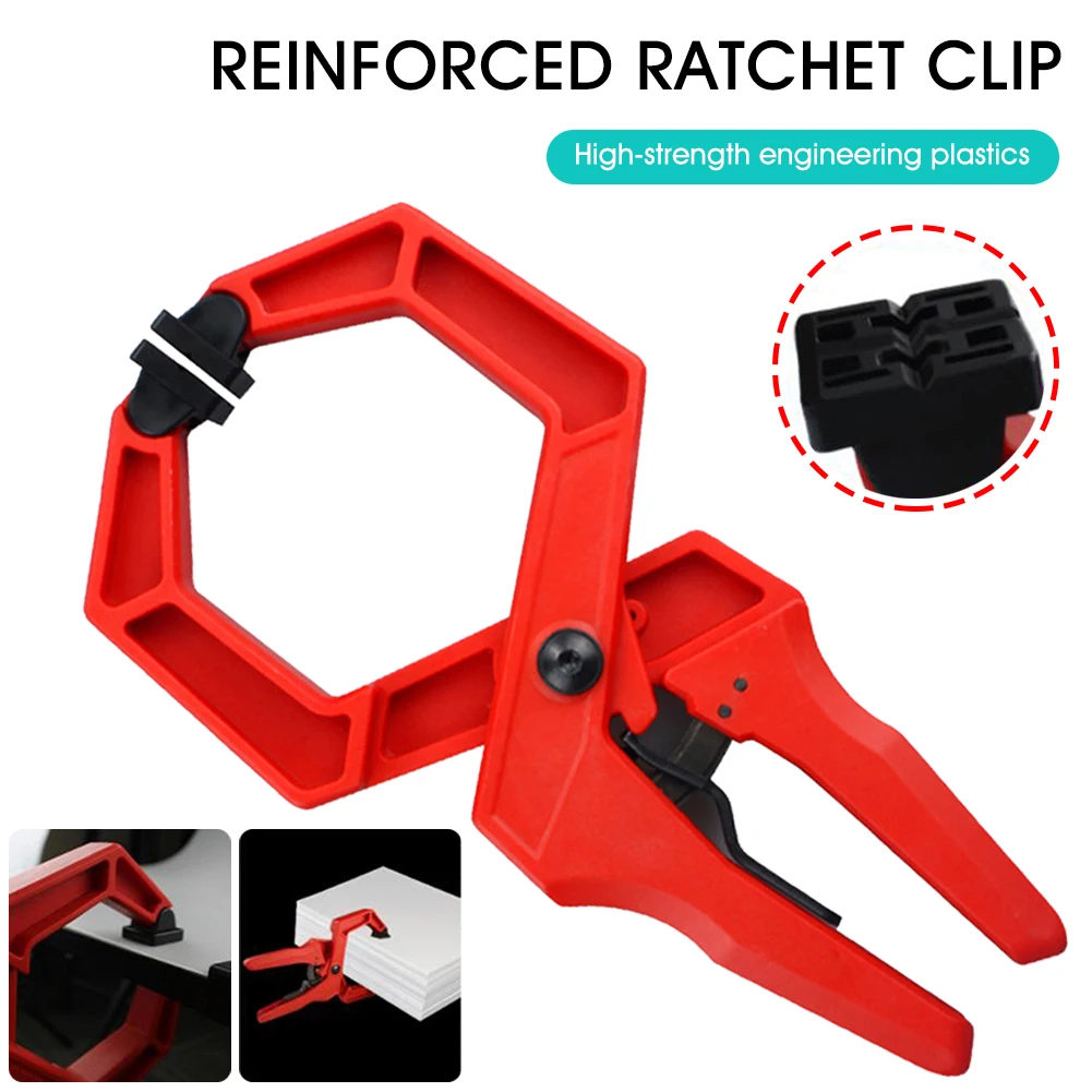 

Woodworking Plastic Handi-Clamp With Movable Tips G-Shaped Heavy Duty Large Force Spring Clip Clamps Carpenter Tool 2/3/4 Inch