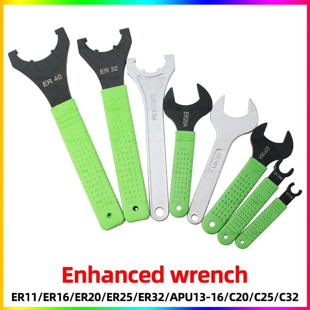 

ER11 ER16 ER20 ER25 ER32 ER40 APU13 APU16 C20 C25 C32 C42 Hardened Wrench High Quality ER Nuts Wrench For CNC Tool Holder Nut