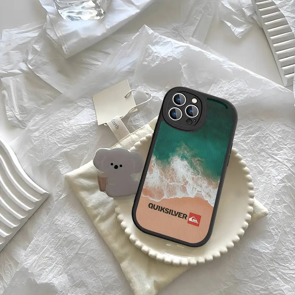 Фото Чехол для телефона Q-QuiksilverS LOGO для IPhone 16 15 14 13 12 11 Pro Max Plus, кожаный мягкий чехол №4