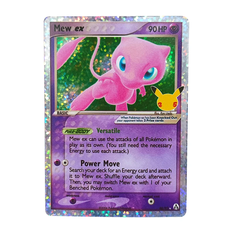 Карты покемона гардана Mew PTCG празднование 25-й годовщины гархомп Luxray сделай сам