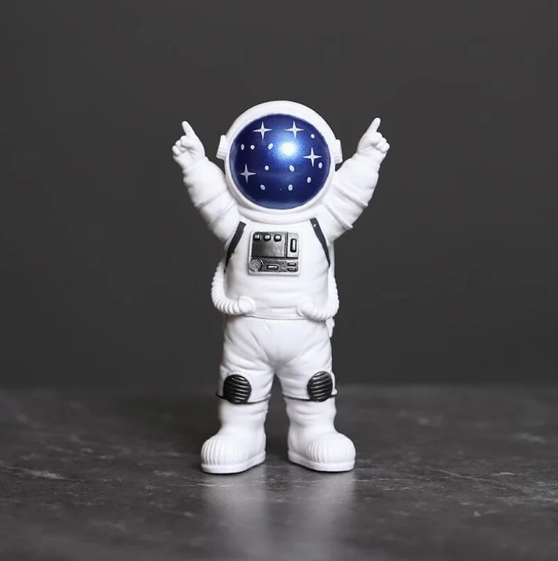 3Pcs Resin Astronaut Figure Statue Figurine Spaceman Sculpture Educational Toy Desktop Home Decoration Model Kids Gift - купить по