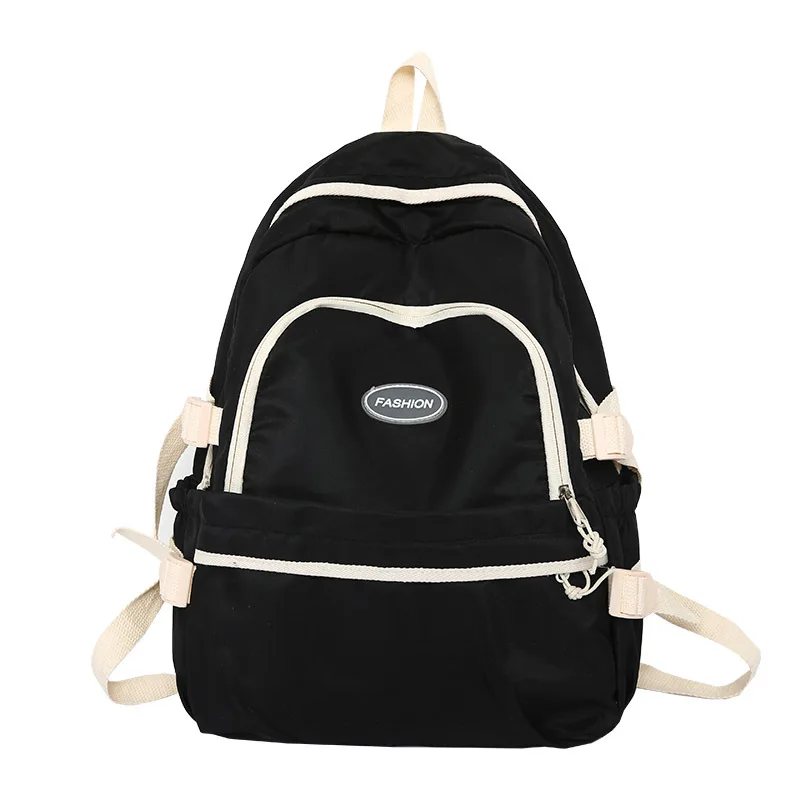 

Casual Zipper Backpacks High-capacity Schoolbags Female Junior High School Students' Harajuku Style Campus Back Pack