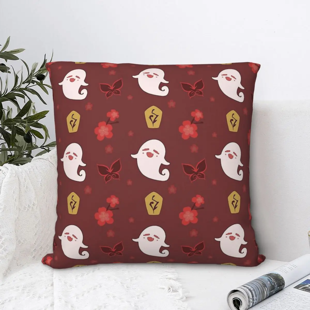 

Декоративная подушка Hu Tao от Genshin Impact Cojines Чехол Подушка, домашний диван