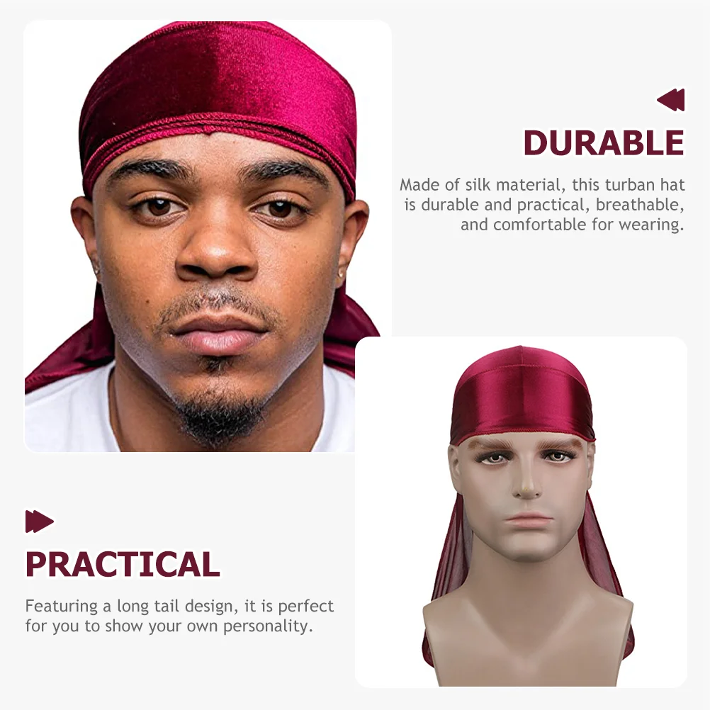 Купить Durags Durag Men Silk Satin Tail Silky Cap Women Headscarf